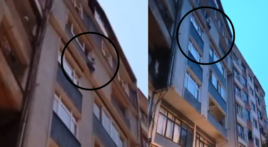 Epilepsi nöbeti balkonda çamaşır asarken yakaladı