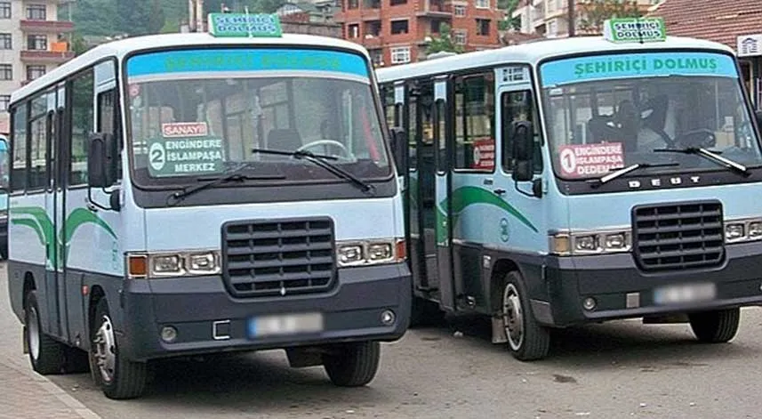 Rize'de şehir içi dolmuş ücretlerinde artış yürürlüğe girdi