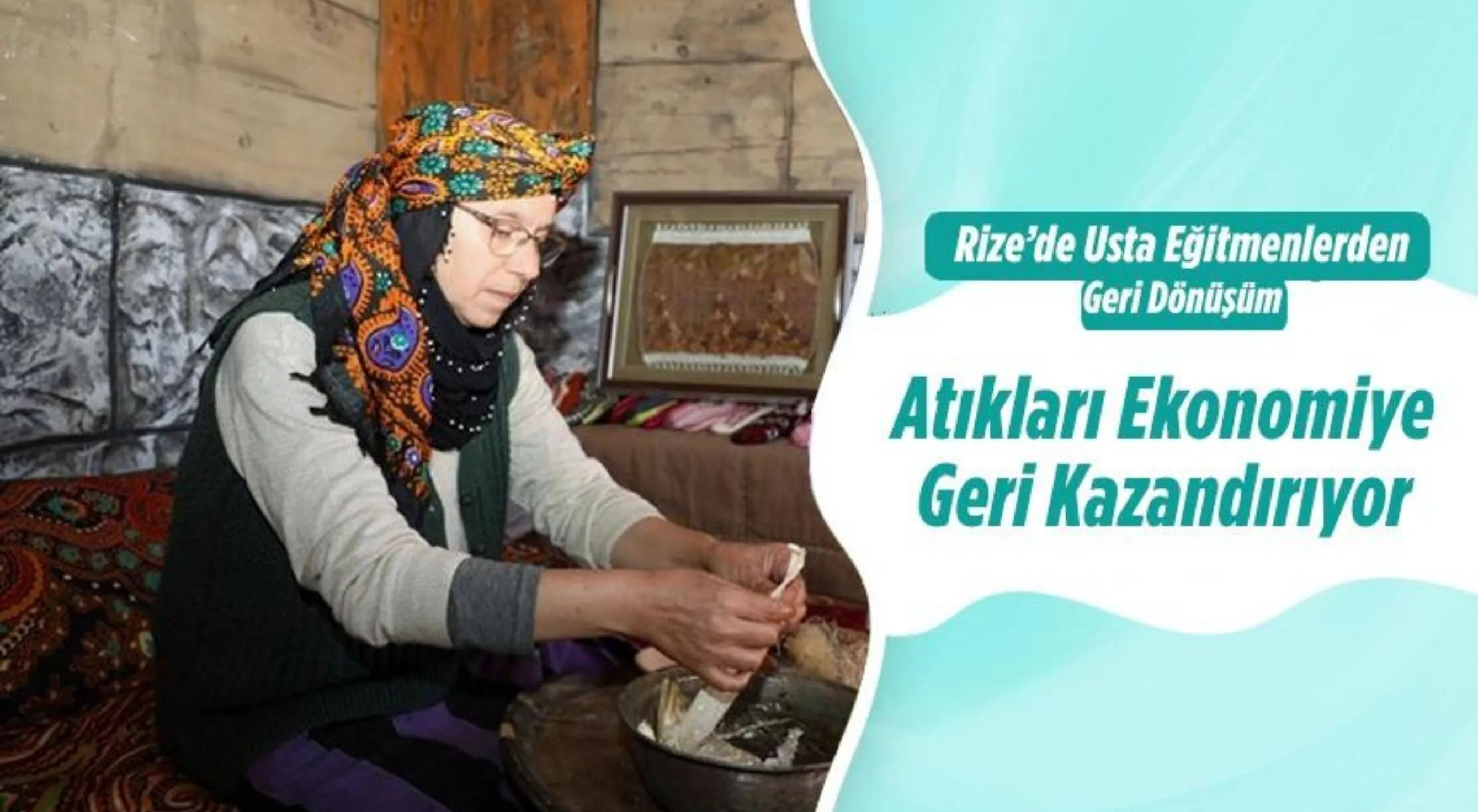 Çay çöpünden kumaş, atık poşetlerden plaj malzemesi üretiyor