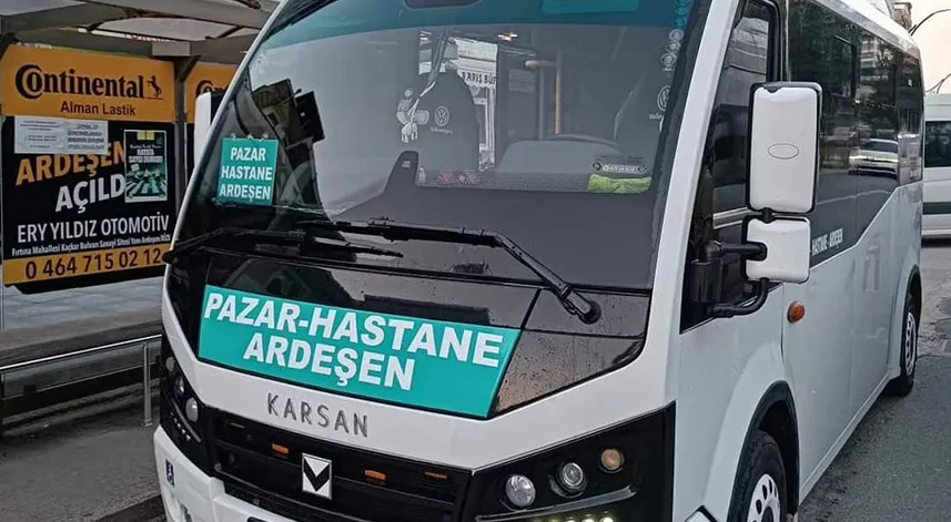 Pazar'da ilk engelli rampalı minibüs faaliyete başladı