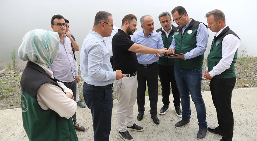 Başkan Metin ve Milletvekili Avcı, içme suyu gölet projesini inceledi