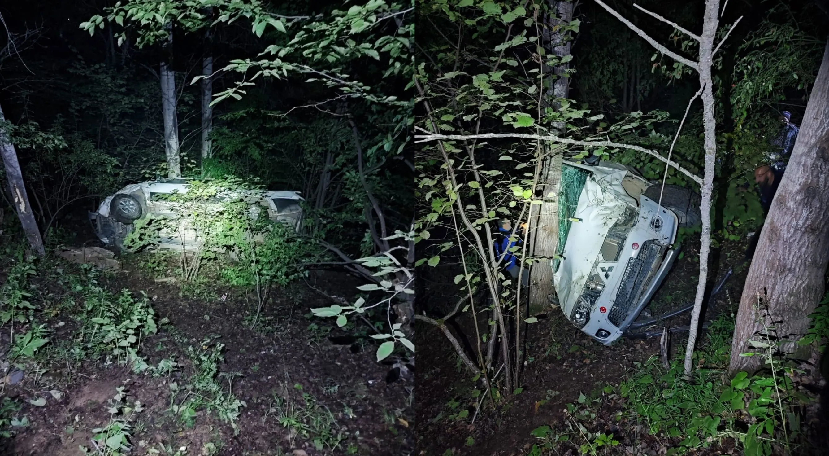 Uçuruma yuvarlanan otomobildeki 1 kişi öldü, 2 kişi yaralandı