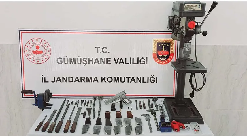 Gümüşhane’de kaçak silah atölyesine baskın: 4 gözaltı