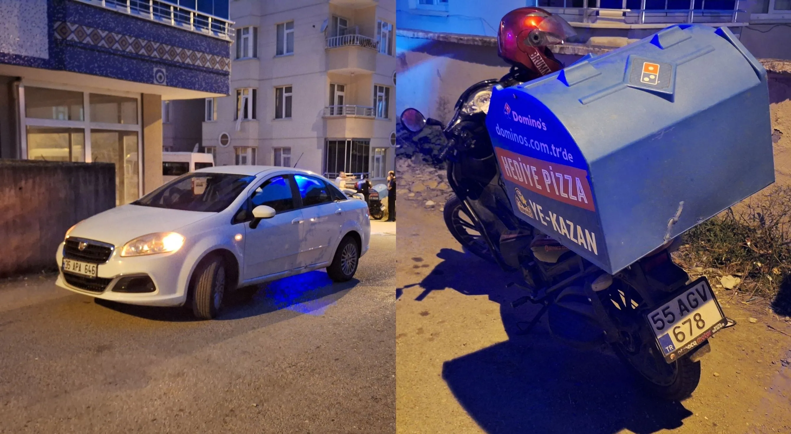Samsun'da otomobille çarpışan motosiklet sürücüsü yaralandı