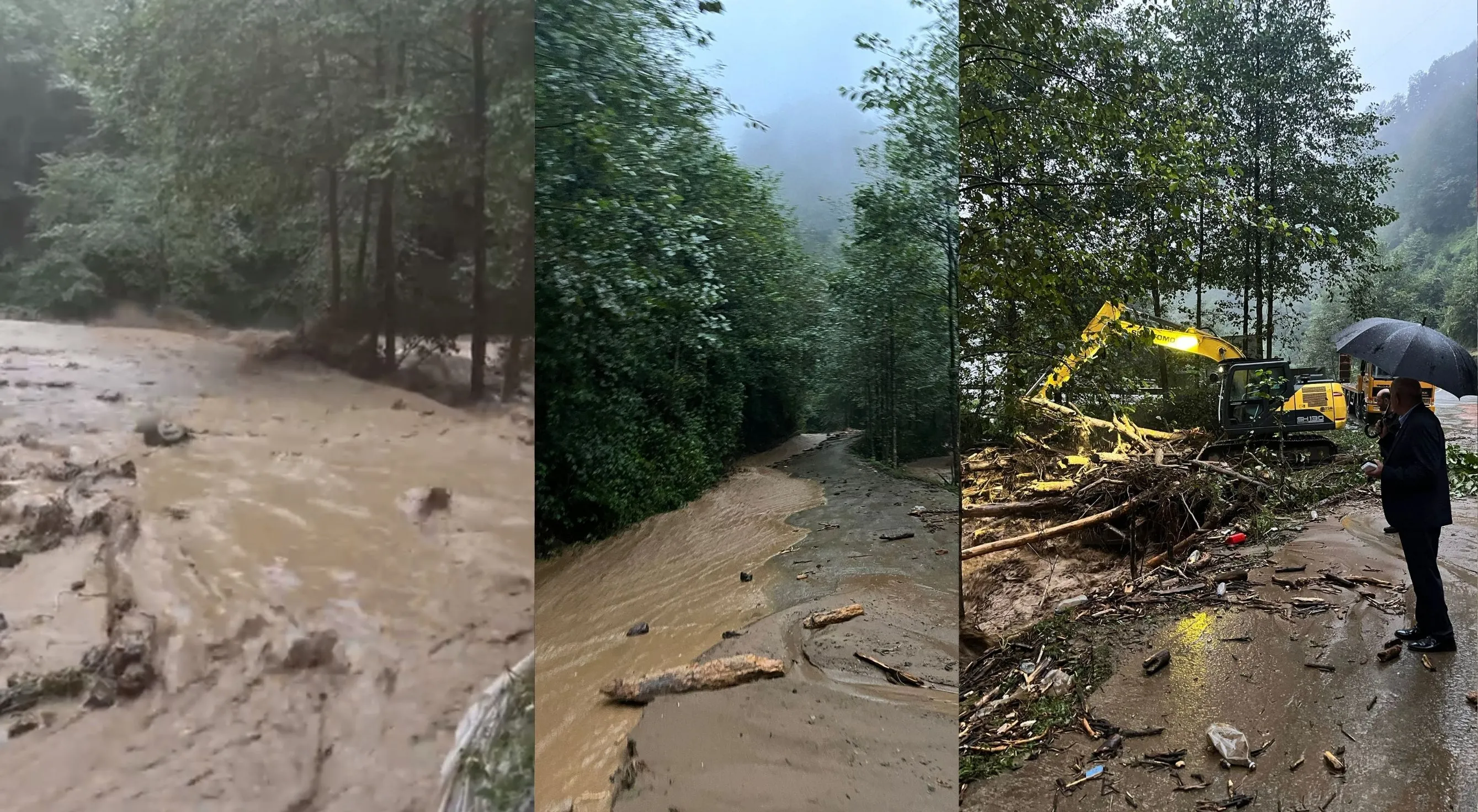 Tunca'da sel hayatı olumsuz etkiliyor! 2 köy yolu ulaşıma kapandı