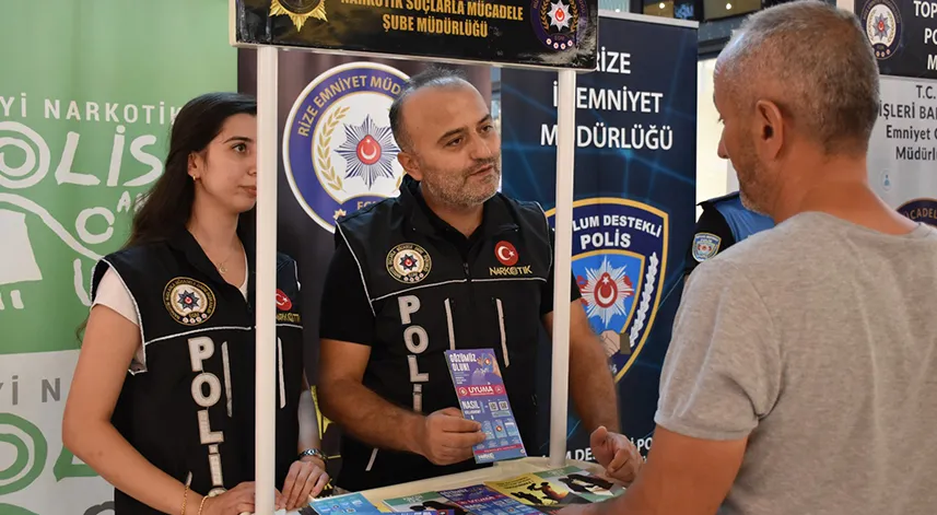 Rize'de narkotik ekiplerinden bilgilendirme