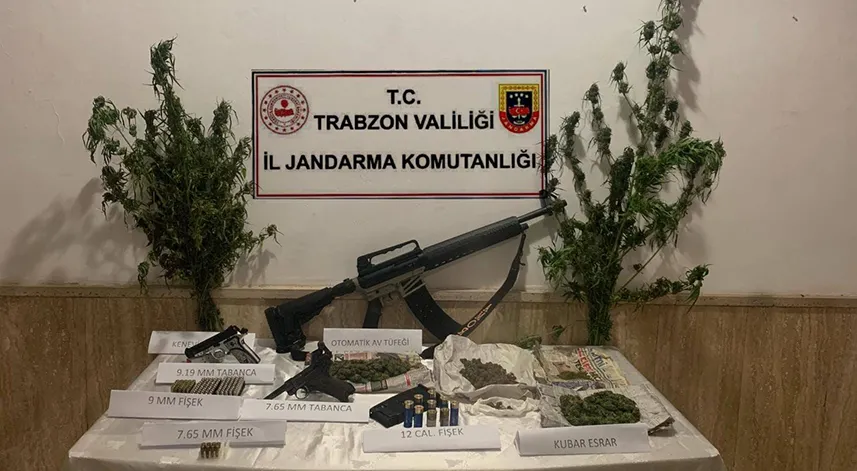 Trabzon'da jandarmadan uyuşturucu operasyonu