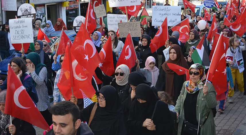 Artvinli kadınlar İsrail’in zulmüne sessiz kalmadı