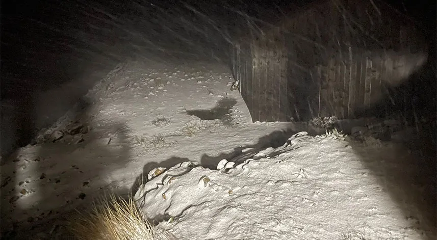 Düzce'de yılın ilk kar yağışı Kardüz Yaylası'nda başladı