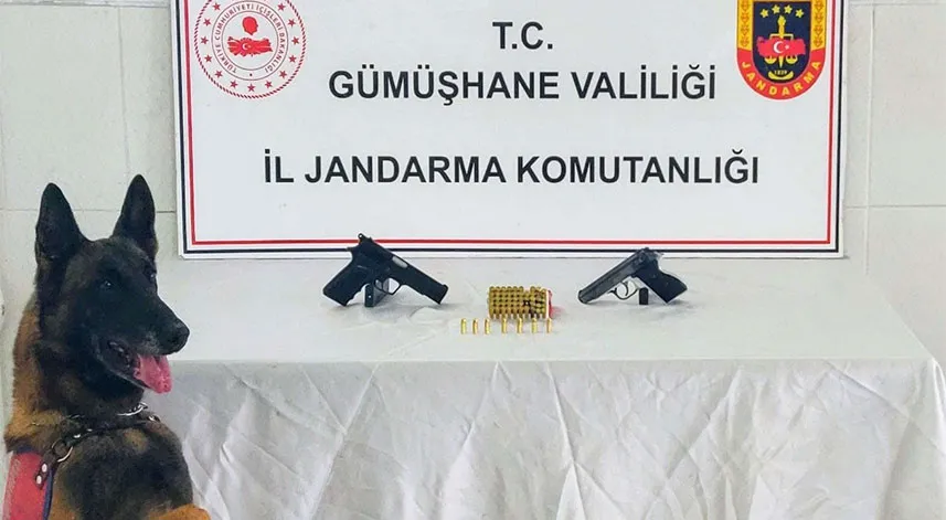 Gümüşhane’de ruhsatsız tabanca ve kaçak alkol operasyonunda 2 kişi yakalandı