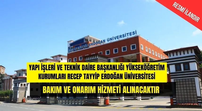 BAKIM VE ONARIM HİZMETİ ALINACAKTIR
