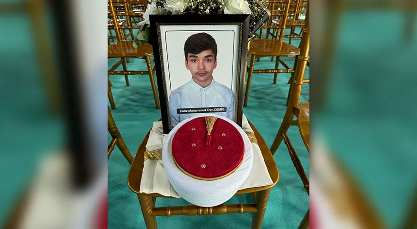 Rize'deki icazet töreninde hafız Muhammed Eren Demir unutulmadı