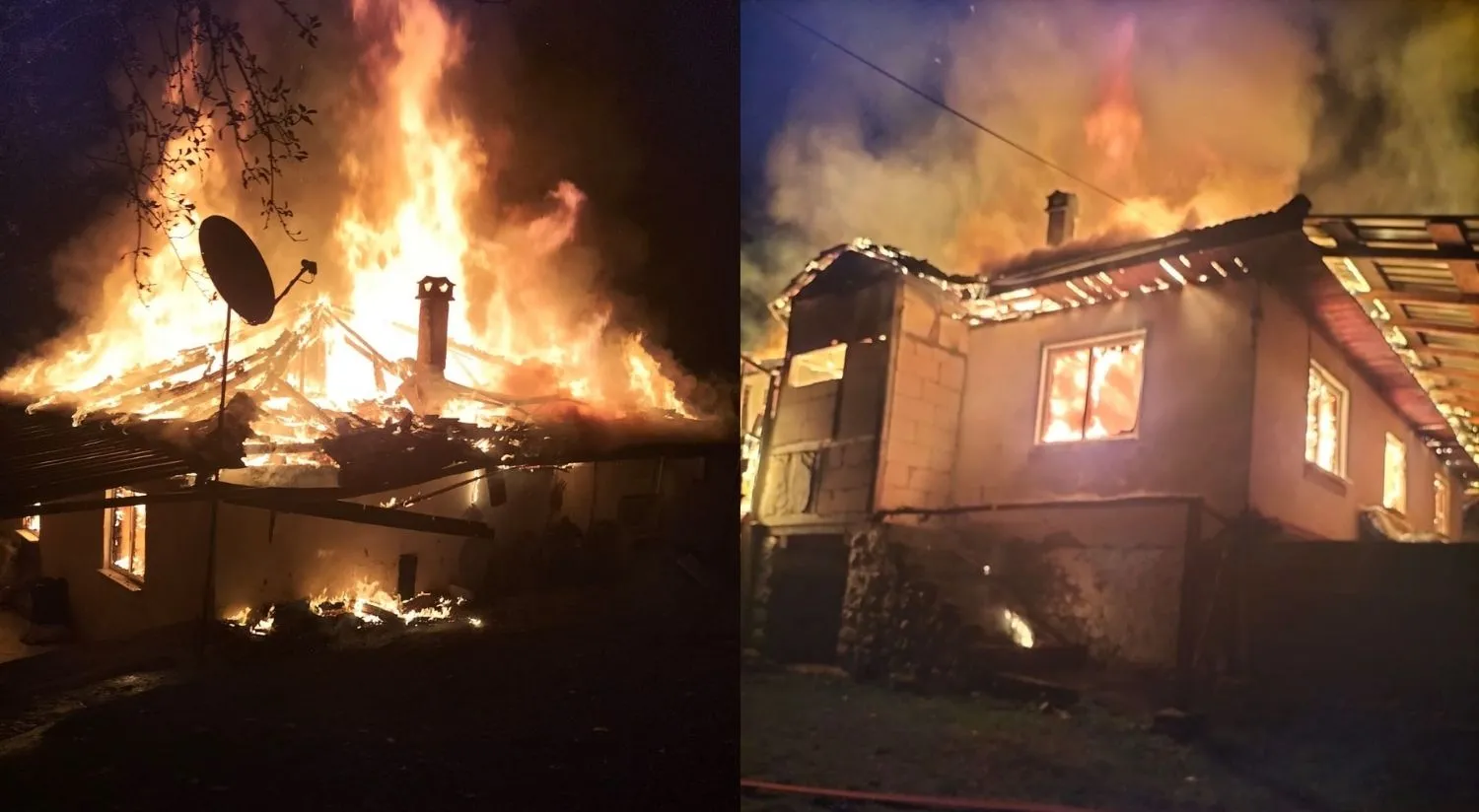 Bolu'da yangın çıkan ev kullanılamaz hale geldi