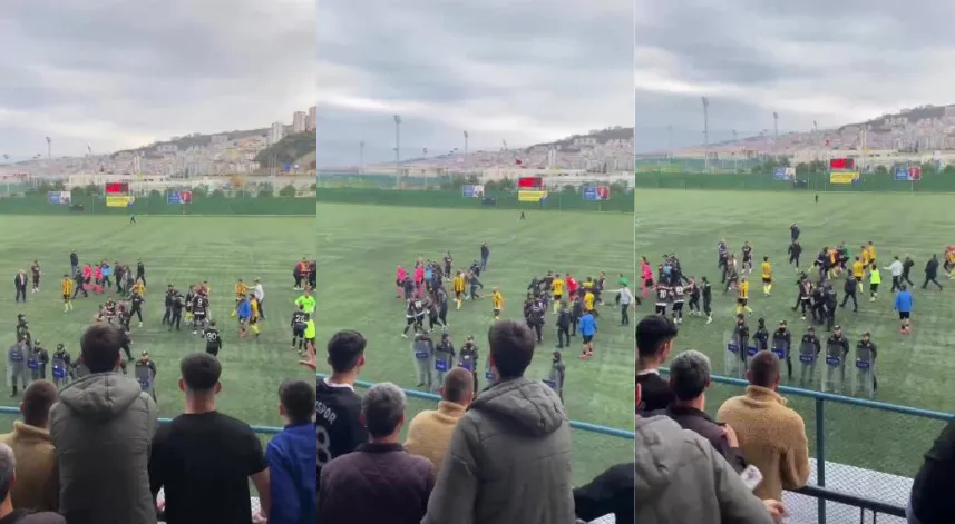 Arsinspor-Çayelispor maçında olay çıktı 