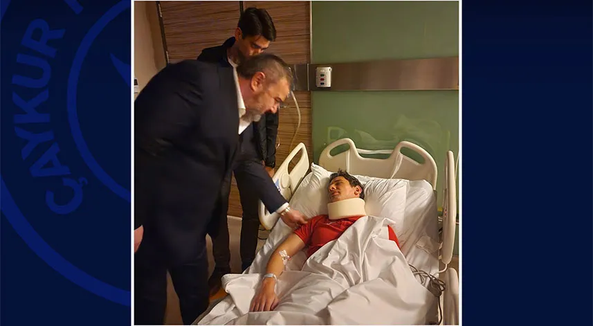 Çaykur Rizespor Başkanı İbrahim Turgut'tan hakem Meler'e ziyaret