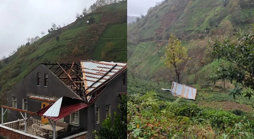 Fırtına Pazar İlçesinde de etkili oldu