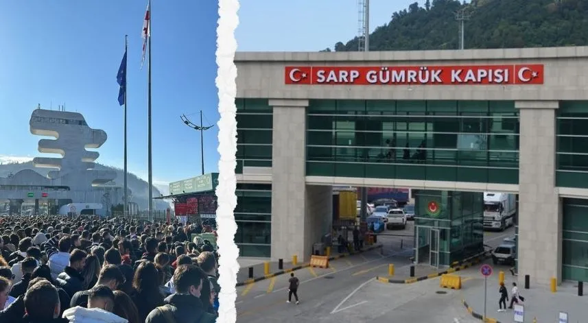 Sarp Sınır Kapısı'nda yurda dönüş yoğunluğu