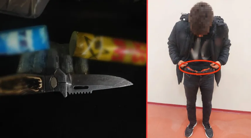  Beline maytapları doldurup stada girmek istemiş