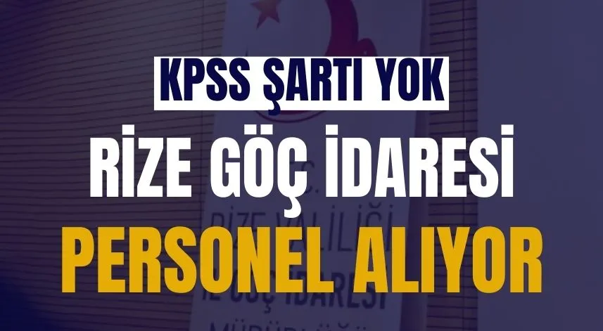 Rize'de TYP kapsamında 5 kişi istihdam edilecek