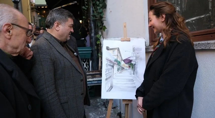 Giresun'da piyano merdiveni oluşturuldu