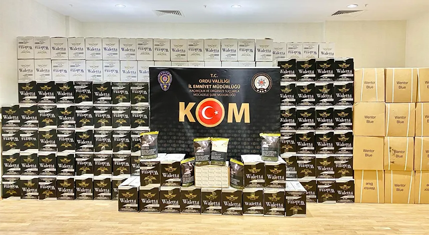Ordu'da kaçak tütün operasyonunda 2 şüpheli yakalandı