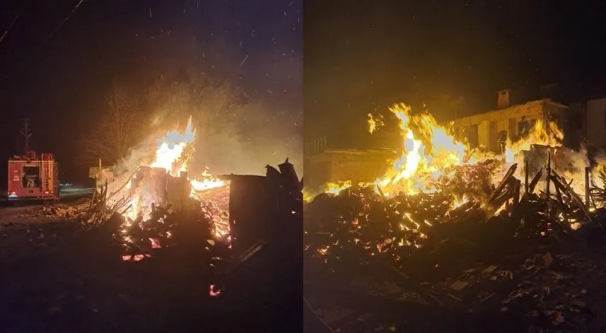 Buzdolabı patladı, iki ev küle döndü