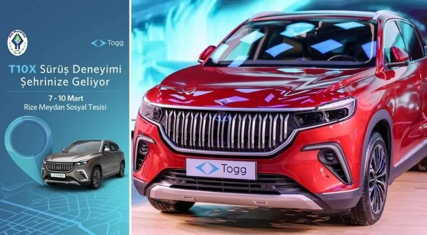 TOGG, deneyimi Rize'ye taşınıyor