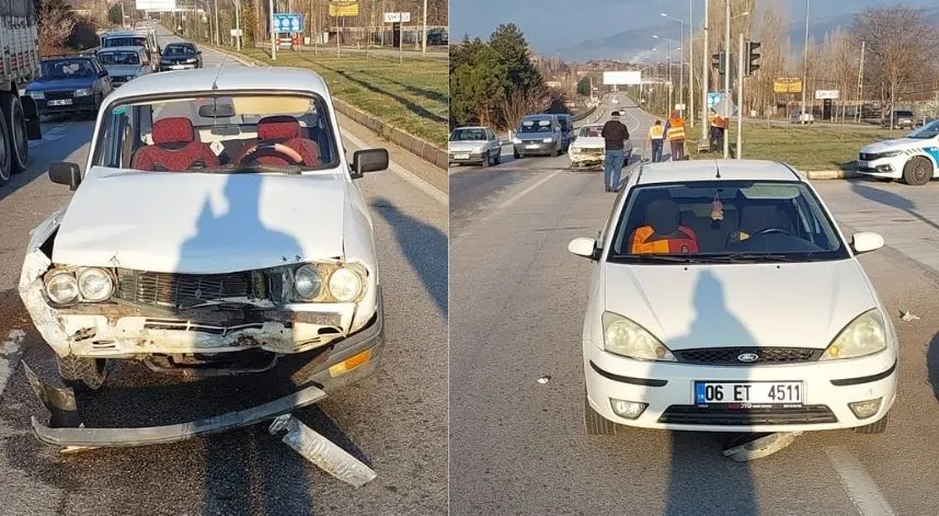 Tokat'ta iki otomobilin çarpıştığı kazada 2 kişi yaralandı