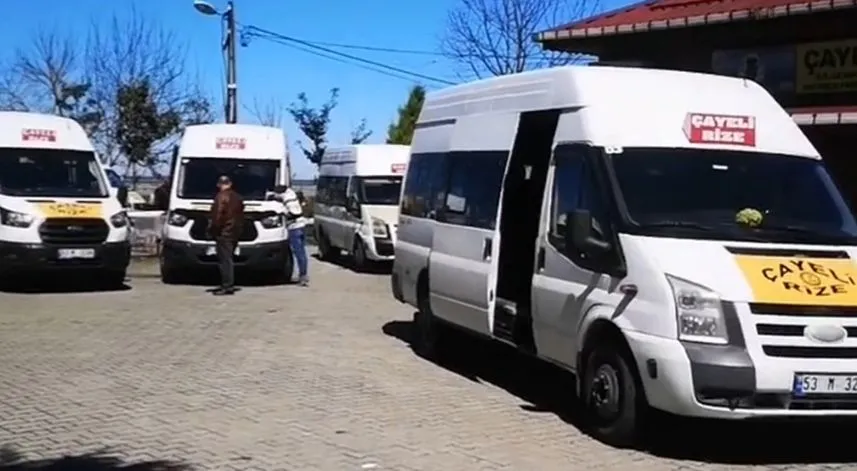 Çayeli-Rize minibüslerinin saatleri değişti
