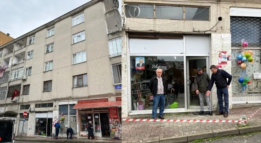 Binadan kopan sıvalar mahalleliyi tedirgin etti