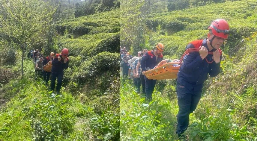 Rize'de ilkel teleferik kazasında 2 kişi yaralandı