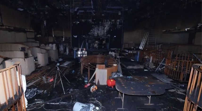 İstanbul Valiliği, gece kulübünün yangın sonrası görüntülerini paylaştı