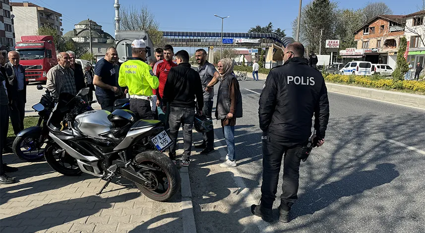 Düzce'de motosikletin çarptığı yaya hayatını kaybetti