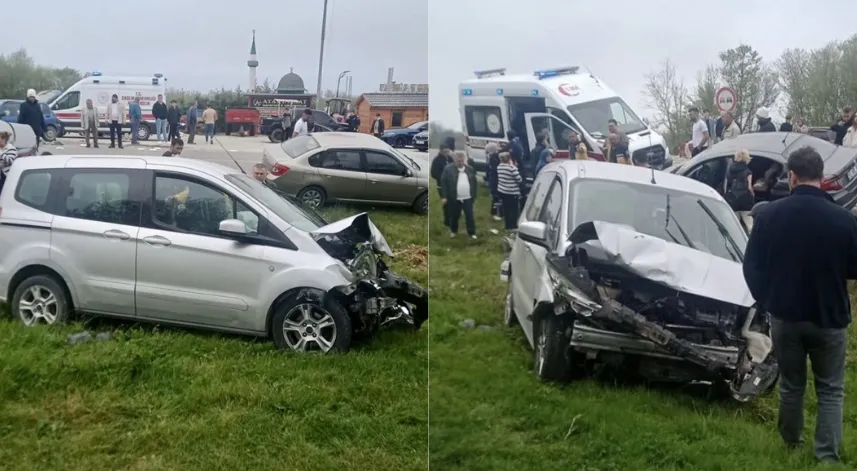 3 aracın karıştığı kazada 10 kişi yaralandı