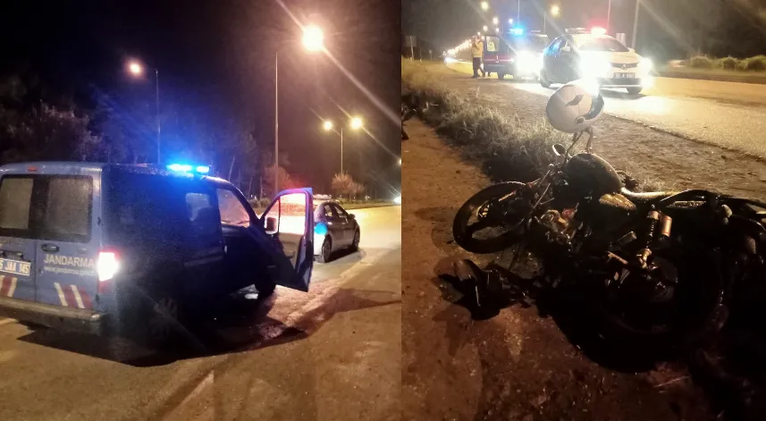 Trafik kazasında 2 motosiklet sürücüsü yaralandı 