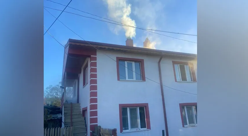 Bolu’da korkutan baca yangını