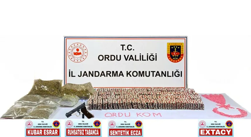 Ordu’da jandarma ekiplerin uyuşturucu operasyonu
