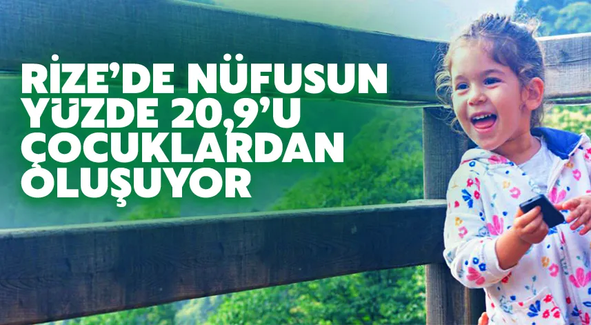Rize'de nüfusun yüzde 20,9'unu çocuklar oluşturuyor