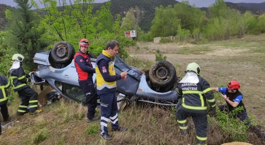 Karabük'te trafik kazalarında 2 kişi yaralandı