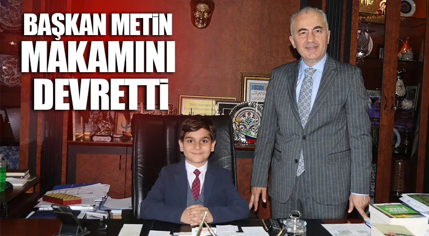 Başkan Metin makamını Rıfat Asaf'a bıraktı