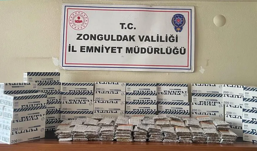 Zonguldak'ta 24 bin adet makaron ele geçirildi