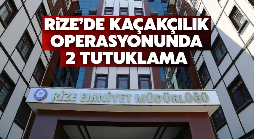 Rize’de silah kaçakçılığı operasyonunda 2 tutuklama
