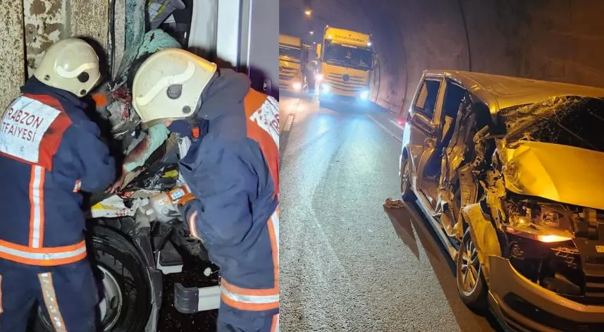 Tünelde zincirleme kaza: 1 ölü, 6 yaralı