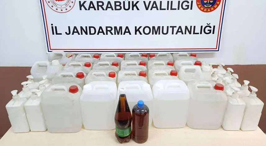 Karabük'te 27 litre etil alkol ele geçirildi
