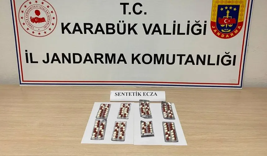 Karabük'te jandarma 109 adet hap ele geçirdi