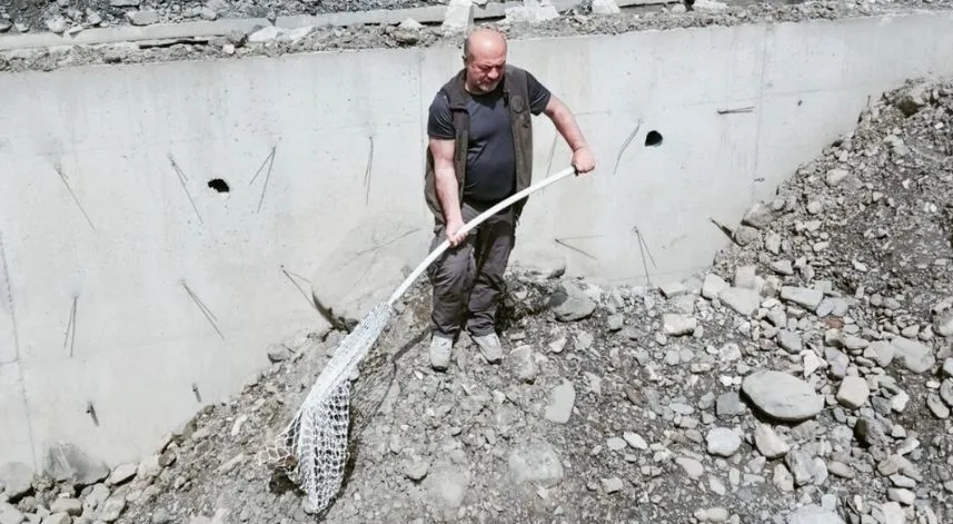 İnşaat çukuruna düşen çakal kurtarıldı