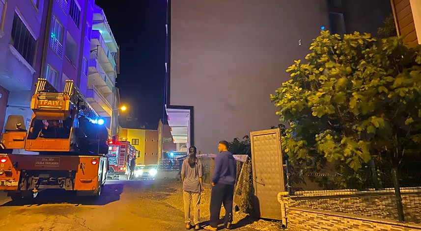 6 katlı binada çıkan baca yangını söndürüldü