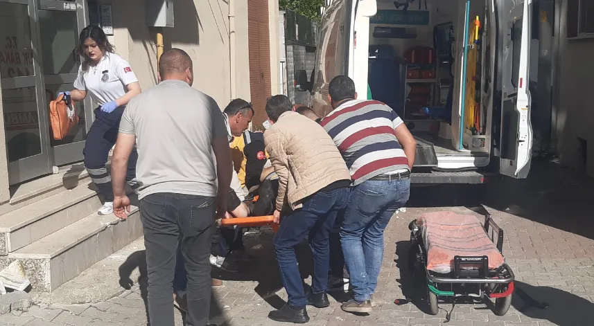 Klima takarken ikinci kattan düşen kişi yaralandı