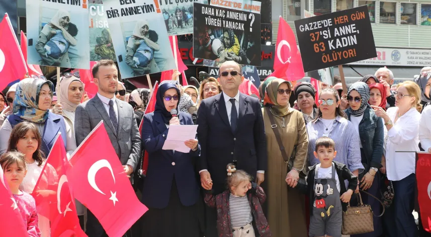 Rize'de kadınlar, Gazzeli anneler için toplandı