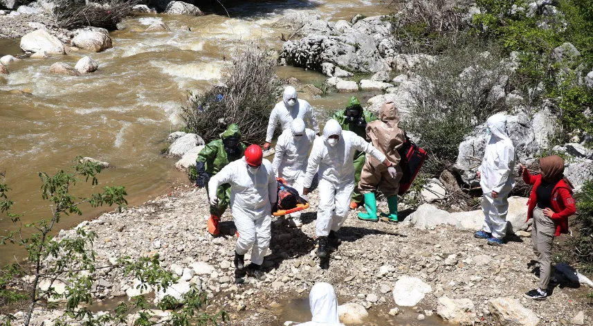 Horma Kanyonu'nda kurtarma tatbikatı yapıldı